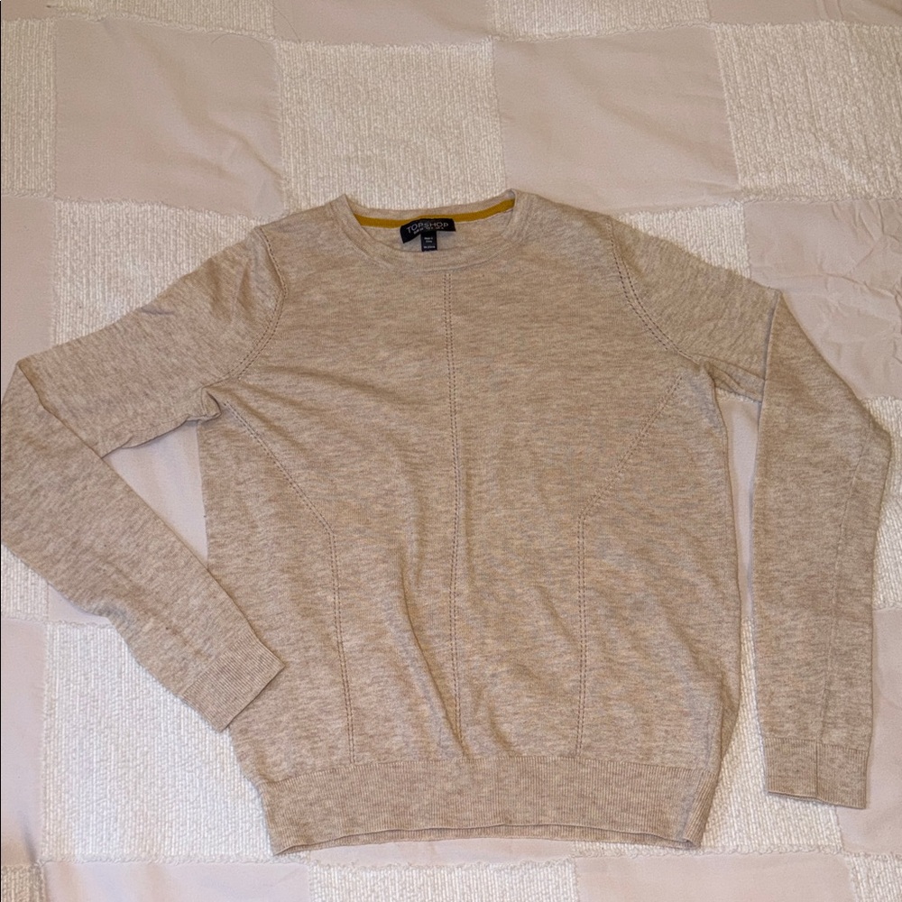 TOPSHOP Light Cream Crewneck Sweater